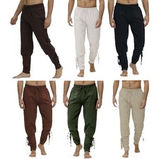 Herren Vintage Wikinger Cosplay Haremhose Piratenhose Mittelalter Loose Komfort