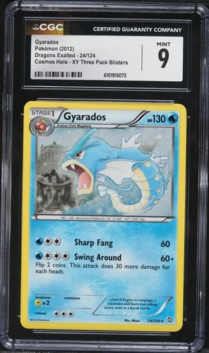 CGC 9 Gyarados Cosmos Holo Dragons Exalted B&W 2012 Pokemon Card #24