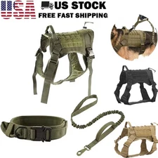 Tactical Dog Vest Working Dog Military Harness with Handle No-pull Large