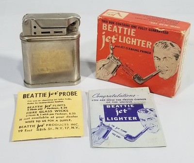 Beattie Jet Lighter with box & papers manual vintage 