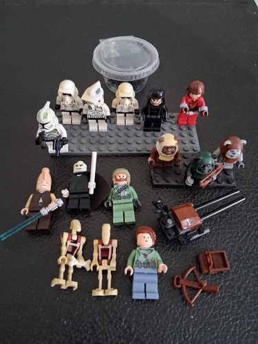 Vintage Lego Star Wars Figures Lot Clone Wars Ewok Etc