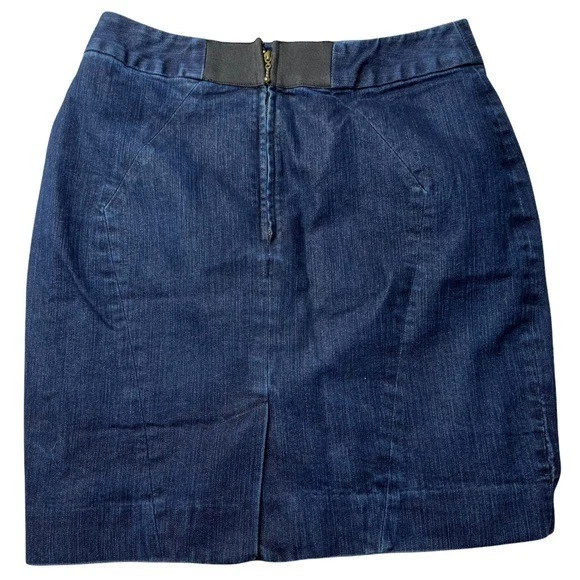 Falda Lápiz Jean Leifsdottir Anthropologie Mujer Azul Denim Forrada Seda Talla 2 Foto 2 de 4