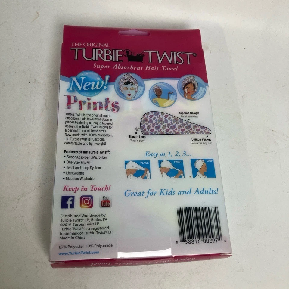 Toalla para cabello Turbie Twist talla única crema turbante súper absorbente secado rápido Foto 2 de 4