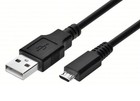 Black USB Micro B to USB Type A Cable (12 Inches) — photo 1