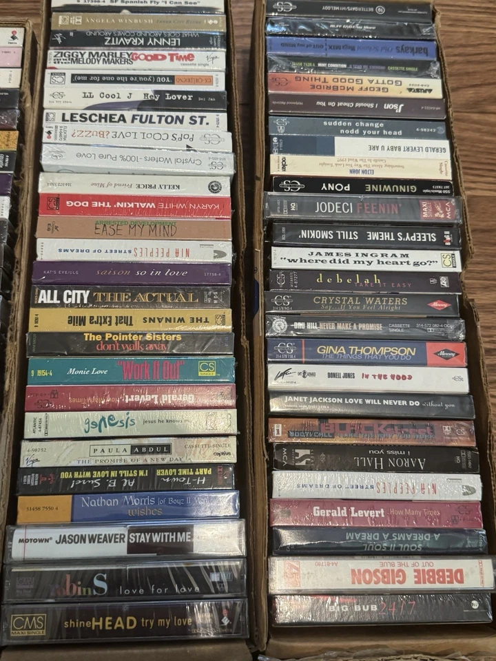 Large Lot Cassette Singles R&B Rap Rock Most Sealed 90s Collection Some Rare Foto 4 de 4