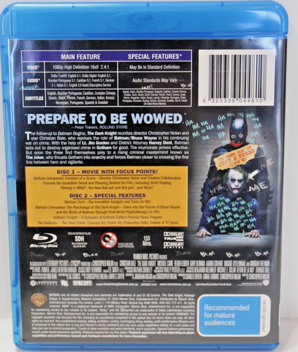 Batman Begins & Dark Knight Blu-Ray Superhero Action Christian Bale Heath Ledger - Picture 3 of 15