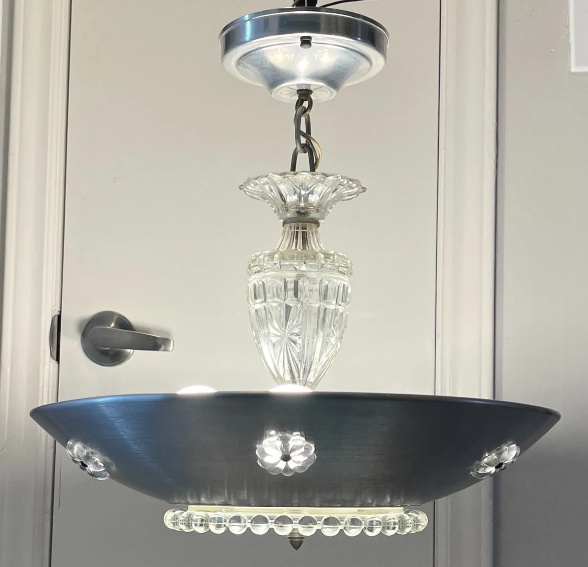 Vintage Original Mid-Century Modern Antique Chandeliers Fixtures