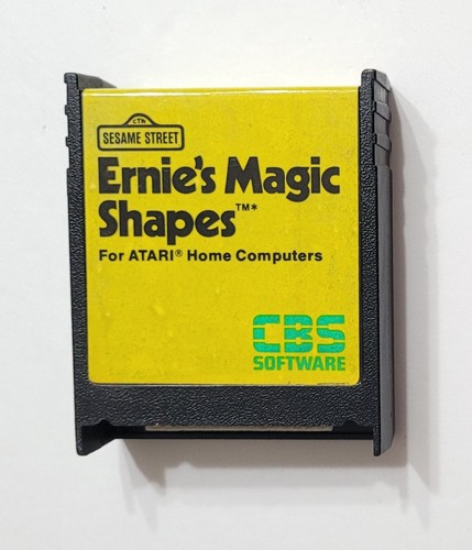 ERNIE'S MAGIC SHAPES Atari 400/800/XL/XE Game cartridge tested Sesame Street