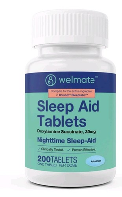 #ad Wel Doxylamine Succinate 25mg Nighttime Sleep 200 Tablets B09NCLMH73 $16.87