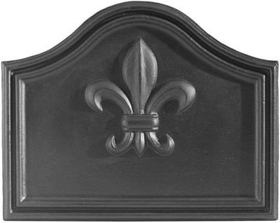 Fleur De Lys Cast Iron Fireback for Elegant Fireplace Decor