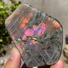 405g Natural labradorite quartz crystal freeform polished specimen healing