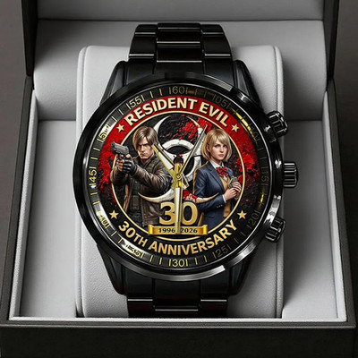 Resident Evil 30th Anniversary Black Stainless Steel Watch