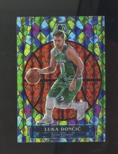 Auction #9 2020-21 Mosaic Stained Glass #9 Luka Doncic Mavericks SSP CASE HIT