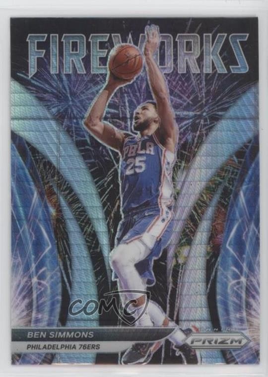 2021-22 Panini Prizm Fireworks Hyper Prizm Ben Simmons #21