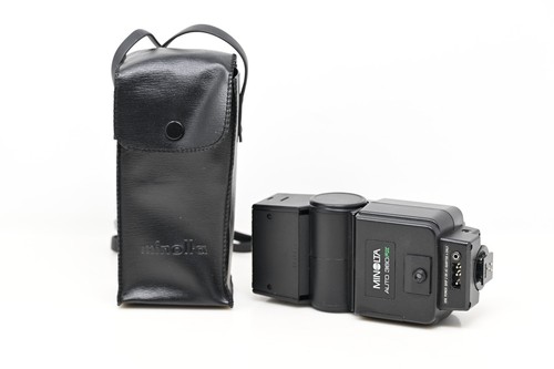 Minolta Auto 360PX Hot Shoe Flash w/ Leather Case #B174