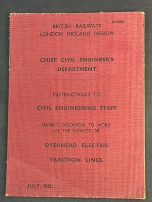 British Railways London Midland Region Civil Engineering Staff Instructions 1961