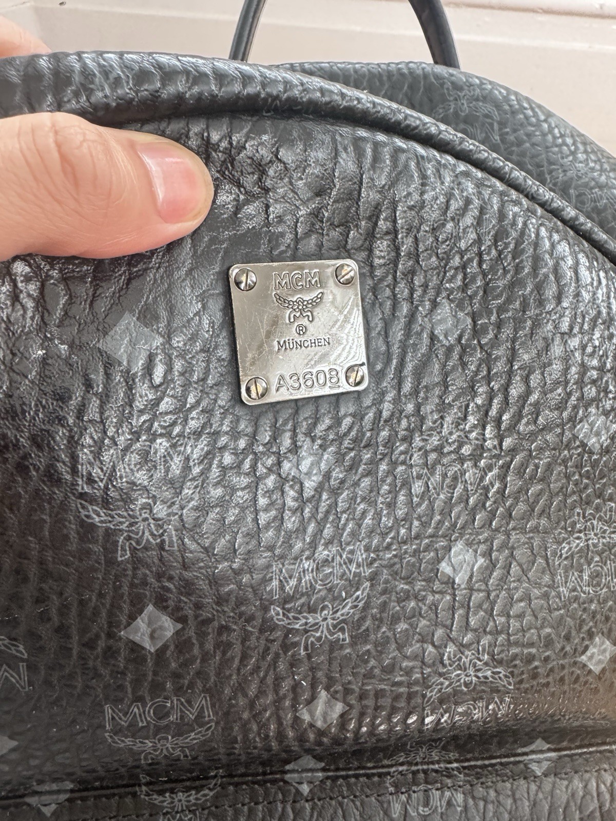 MCM Large Black Backpack Side Studs - image 11