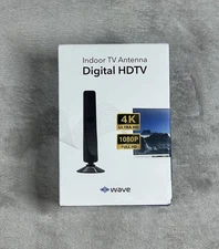 Wave Indoor TV Antenna Digital HDTV 4K 1080p 120 Mile Range New Sealed