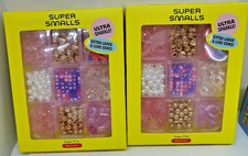 2x Super Smalls Super Pink Bead Kit-Ultra Sparkle-Extra Large And Luxe Gems