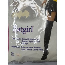 Secret Wishes Batgirl Costume Set Black Yellow Dress Cape Mask Belt Large 509