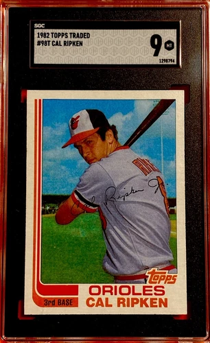 1982 Topps Traded Cal Ripken RC #98T SGC 9 MINT *CENTERED* W/SCRATCH FREE CASE