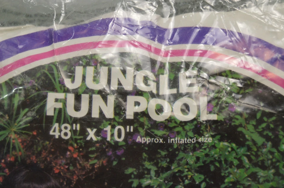 Vintage Intex Jungle Fun Pool 48"x10" 1994 Inflatable Swimming Children's Play - Image 2 of 4