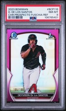 2023 BOWMAN CHROME PROSPECTS #BCP116 DEYVISON DE LOS SANTOS 165/199 PSA 8