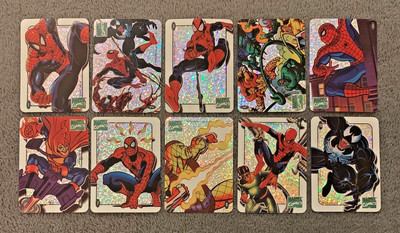 1995 MARVEL SPIDER-MAN CEL VENDING MACHINE SPARKLE STICKERS SINGLES YOU CHOOSE