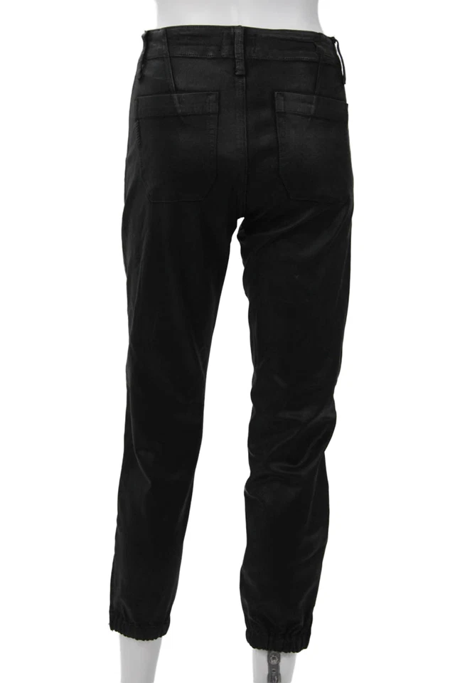 Paige Unisex Black Ankle Jogger Pants Button Closure 29 Inseam Size 26 - Image 3 of 4