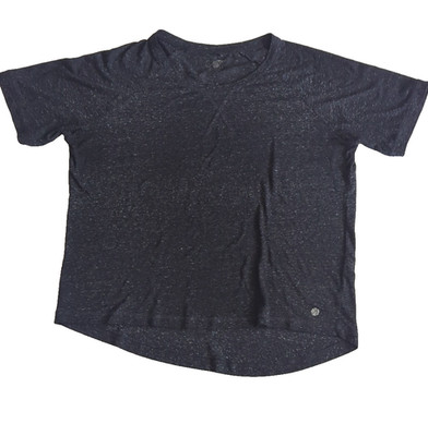 Koton Women's Short Sleeve Crew Tee in Heather Black Size XL