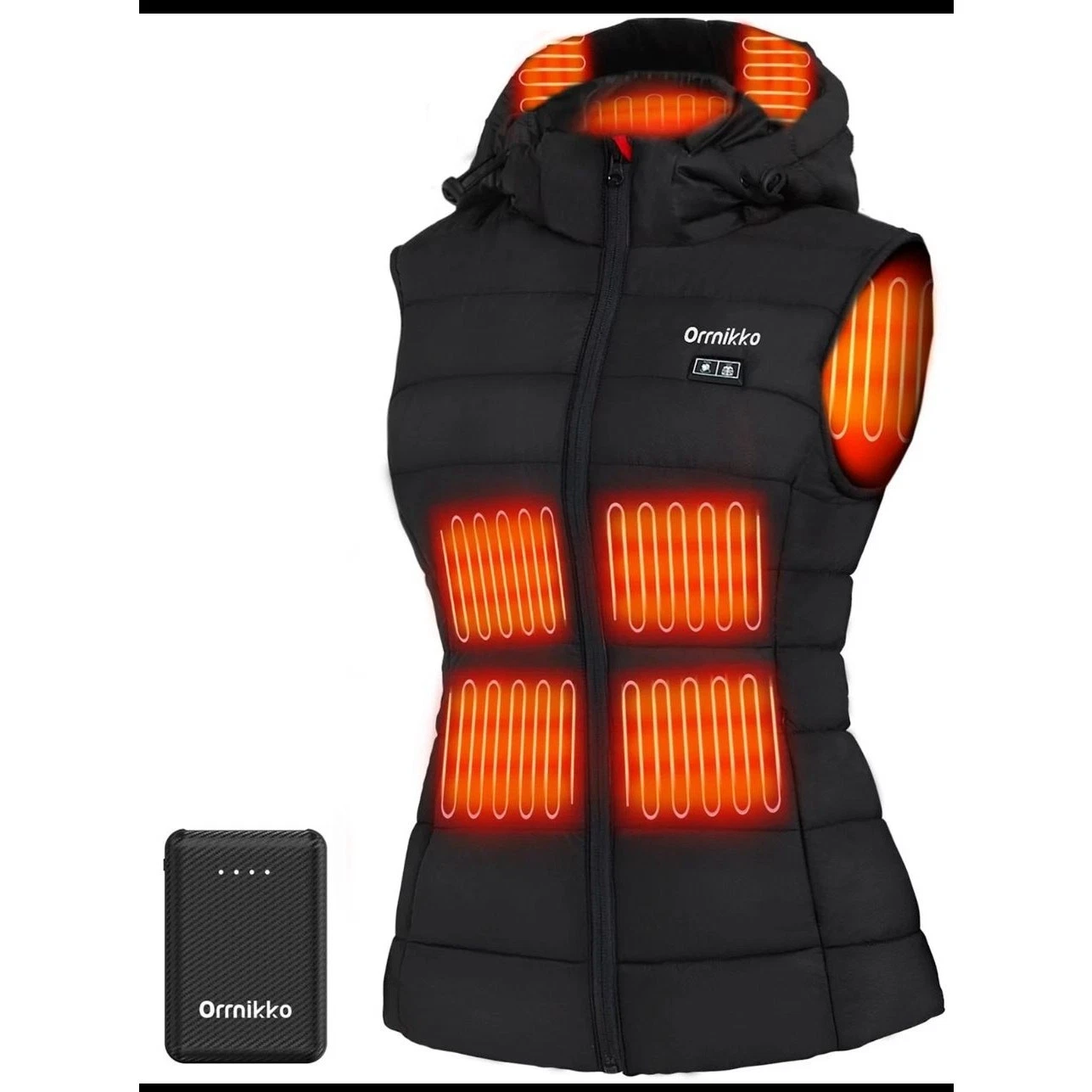 ORRNIKKO Mens Heated Vest with Battery Pack 16000mAh - Detachable Heated