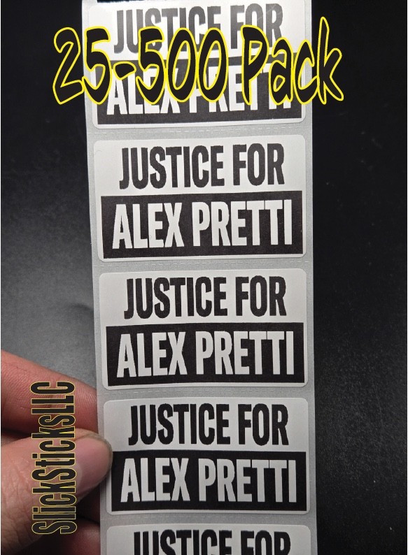 JUSTICE FOR ALEX PRETTI 25-500PCS stickers bulk pack anti ice I.C.E. accountable