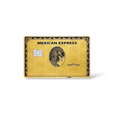 Mexican Express Gold Card Credit Card Sticker Debit Skin Decal Cover