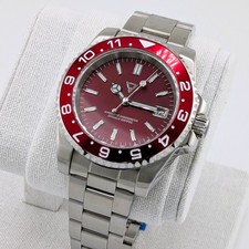 Watch Diver Full Burgundy 40mm NH35 Sapphire Crystal - 6 Month warranty 