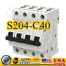 New In Box ABB S204-C40 Circuit Breaker 4P 40A