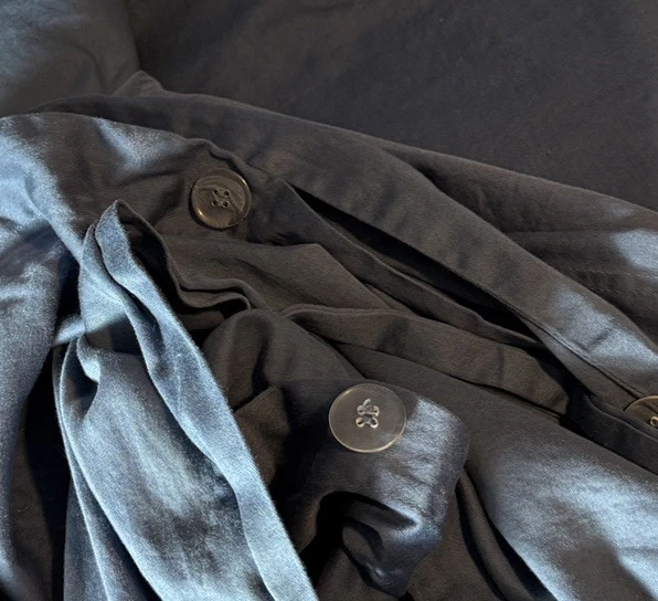 Nestwell 450TC Queen Sized Duvet Cover Blue 100% Cotton OEKO-Tex Bedding - Image 4 of 4