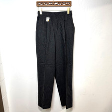 Vintage Tan Jay Gray Wool Blend Trousers Size 12 Womens High Waist Pleated Pants