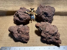 SPECIAL OFFER! 4 Large, Red Lava Rocks – For Aquariums Succulents & More