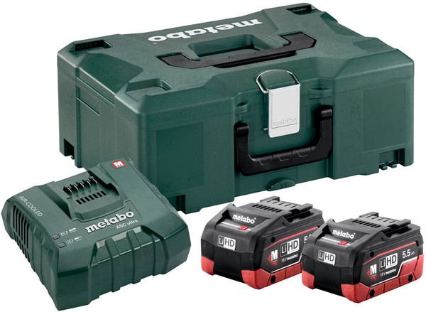 Metabo Basic Set 2X Lihd 5,5 Ah Akkus LadegeräT ML 685077000 - Neu-image