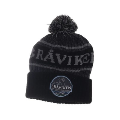 Braviken, Bommelmütze, Größe: ONE SIZE, Schwarz/Grau, Unisex (Erwachsene) #Jix