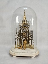Scott Memorial Antique Single Fusee Skeleton Clock