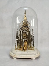 Scott Memorial Antique Single Fusee Skeleton Clock