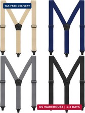 Sintege 4 Pcs Suspenders for Men Under Clothing Jeans Suit Pants Hidden Suspende