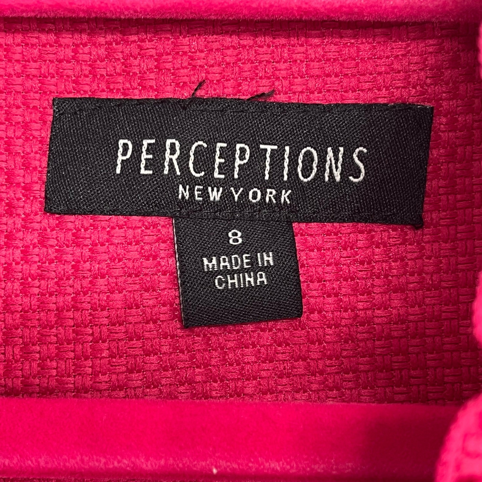 Perceptions Pink Open Front Ruffle Long Sleeve Fl… - image 5