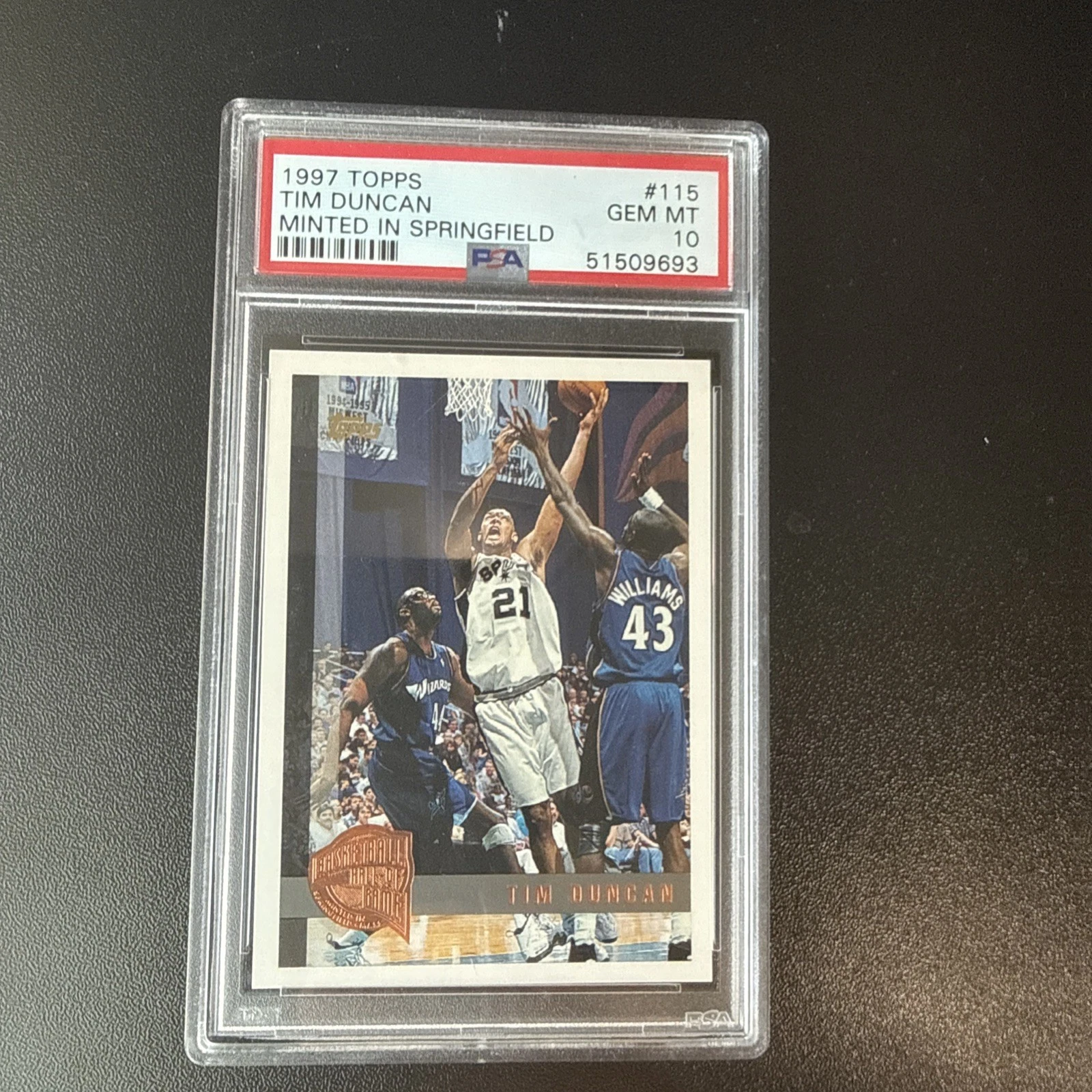 Tim Duncan Topps RC PSA 10