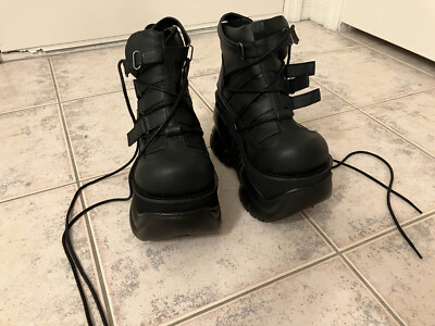靴 Demonia belt boots boxer-13 Demonia Boxer-13 Black Vegan Leather 4