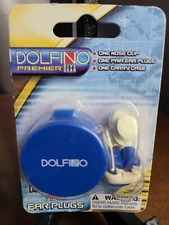 Dolfino Premier Dive Gear: Aqua Nose Clip & Ear Plugs with Blue Carry Case.