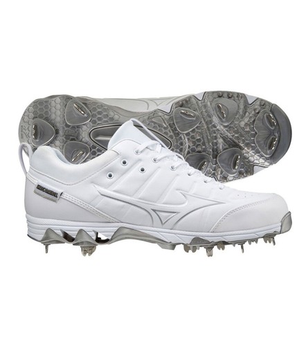 Mizuno Size 10 Men's 9-Spike Ambition 2 Baseball Metal Cleat White