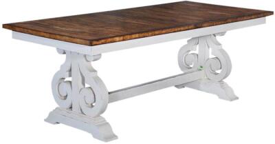 Rustic Dining Table Pecan Wood Cambridge