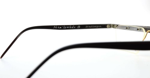 THEO BELGIUM occhiali vintage corno di bufalo LAMBDA 25 marrone blu ML + astuccio Tag Heuer - Foto 10 di 12